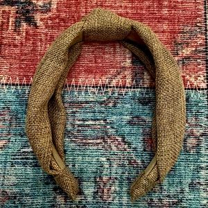 tan woven knot headband